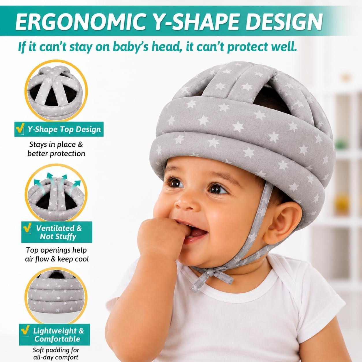 Baby Safety Combo | Head Protector Helmet & Baby Backpack | BabyCove